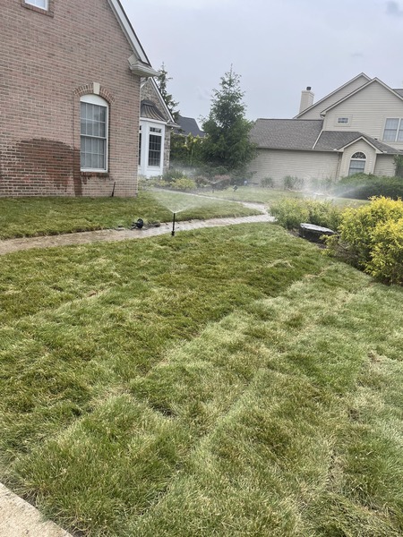 sprinkler sistem installed by Solis lawn care